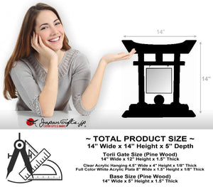 (LARGE) 14" Torii w/Acrylic Center/Coin Holder #T-L019-AC