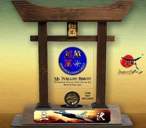 (LARGE) 14" Torii Gate "35th OG" w/Color Plate/Acrylic Center/Coin Holder ANNUALS