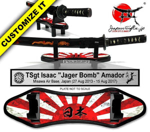 (SMALL) Desk Sword and Base w/Artwork & Plate #DS-SH101-AP