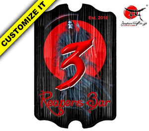 (LARGE) 23" x 15" Bar Sign "Reaper" #BS-L2315-001