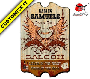 (LARGE) 23" x 15" Western Bar Sign #BS-L2315-002