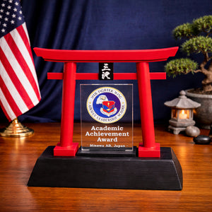 Class Awards "Misawa ALS awards" - 1qty (Mini) 8in Tall Torii - Academic Award