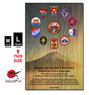 (LARGE) 23" x 15" Vertical Wall Plaque "CUSTOMIZED" (Marine Air Ground Task Force)