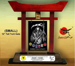 (SMALL) 12" Torii Gate Red "CUSTOMIZED" Kadena AB, MPOY Awards - Reaper -