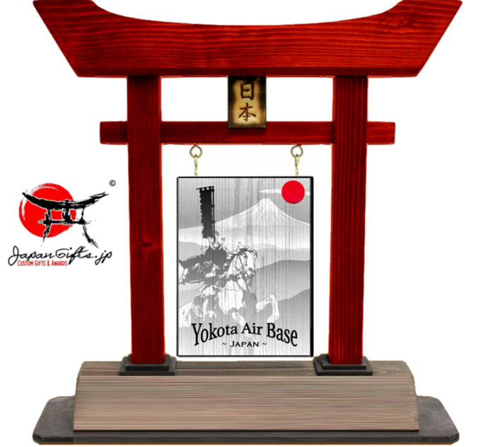 (LARGE) Torii Gate RED "CUSTOMIZED" Yokota Air Base NO-PLATE