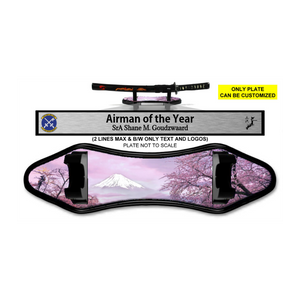 (SMALL) Desk Sword and Base w/Artwork & Plate #DS-SH106-AP