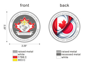 "CUSTOMIZED" Coin Order (Canadian Defence Attaché) 100qty "2.25" Dia. Nickle Plated"