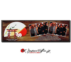 (LARGE) 23" x 7" Two Photo Plaque "CUSTOMIZED" TEST#705