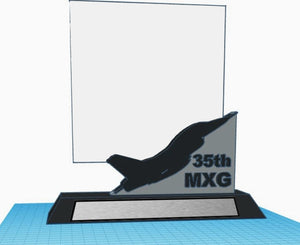 (SMALL) 7" Tall "35th MXG" Desk Plaque "CUSTOMIZED" MXG Quarterly Awards