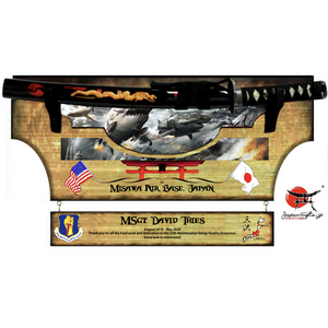Small Sword 23" x 14" Wall Plaque "Removable Sword" with Drop Down #SW-S024-RDD