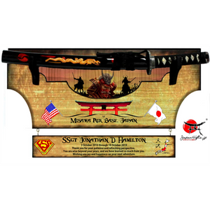 Small Sword 23" x 14" Wall Plaque "Removable Sword" with Drop Down #SW-S024-RDD