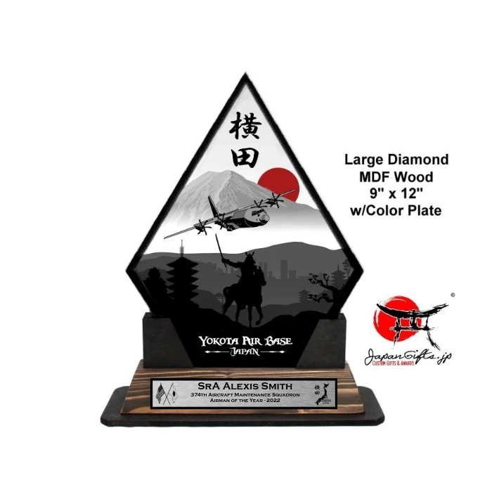 (LARGE) 12"H Diamond Shape - Made with MDF wood #DS-BK12-005