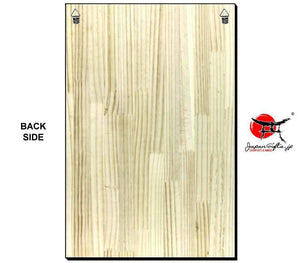 (LARGE) Vertical 15" x 23" Wood Wall Plaque "Bark Edge / Torii" #6209
