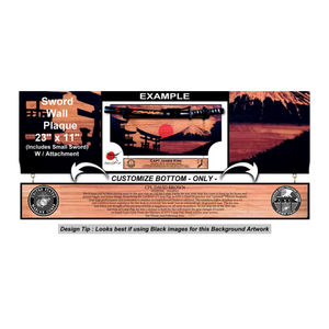 Small Sword 23" x 11" Wall Plaque "Removable Sword" with Drop Down #SS-WPRD-09