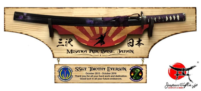 Medium Sword Wall Plaque, w/Customized Hanging Attachment, removeable sword