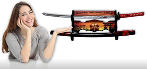 (LARGE) 37" Single Sword Wall Hanging Plaque "CUSTOMIZED" TEST#331