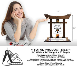 (LARGE) 14" Torii w/Acrylic Center/Coin Holder #T-L023-AC