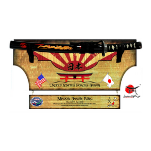 Small Sword 23" x 14" Wall Plaque "Removable Sword" with Drop Down #SW-S024-RDD