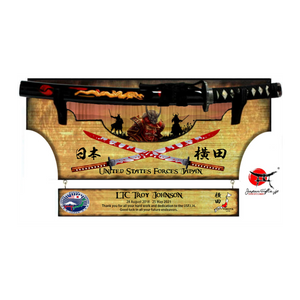 Small Sword 23" x 14" Wall Plaque "Removable Sword" with Drop Down #SW-S025-RDD