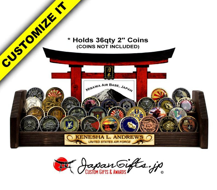 (LARGE) Coin Rack Torii with Plate 4-Tier w/Plate #CRT-BP-001